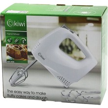 Teknoparkx Kiwi KMX-3608 Elektrikli El Mikseri 2pcs Metal Çırpma Aparatı - 2pcs Hamur Kancası 5 Kademe H