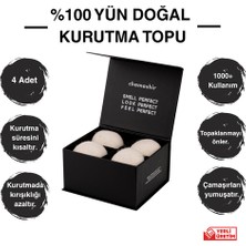 chamashir Doğal Yün Kurutma Topu - 4 adet - Çamaşırda Yumuşatma + Hızlı Kurutma + Enerji Tasarrufu