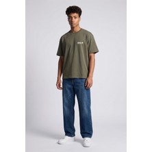 Backlain Mod Style Oversize Baskılı Tişört %100 Pamuk Günlük Stil