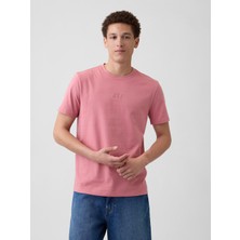 Gap Erkek Açık Kırmızı Everyday Soft Gap Mini Logo T-Shirt