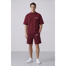Backlain Mod Style Oversize 2’li Takım Şort %100 Pamuk Rahat Kalıp