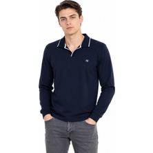 Advante Erkek Mevsimlik Spor Polo V Yaka Sweatshırt BGL-ST05469