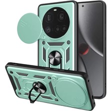 Luord-Store 15 Kılıf Pars Lens Yüzüklü Silikon - Yeşil