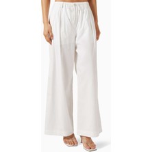 3.1 Phillip Lim Düz Kesim %100 Pamuk Kadın Pantolon Beyaz