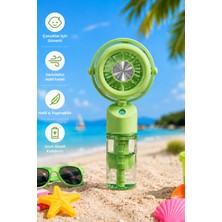 Blackbird Game Center Glr K09 Yeşil Şarjlı Sulu Mini Vantilatör 3 Kademeli Taşınabilir El Fanı, Nemlendiricili Buharlı Fan