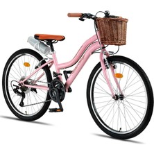 Trendbisiklet Retro Classic 26 Jant 21 Vites - Vintage Bisiklet Pembe