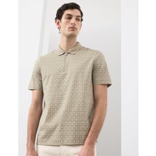 Marks & Spencer Fermuarlı Desenli Polo Yaka Üst