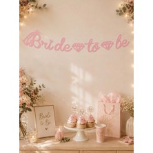 Party Express Kaligrafi Banner "bride To Be" - Pembe