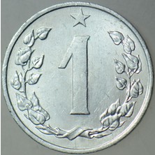 Banknoting Çekoslovakya 1 Haler 1963 Çilaltı+