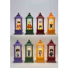 Wolawood Anime One Piece & Naruto Temalı Kar Küresi Gece Lambası LED Işıklı Figürlü 13 cm Dekoratif Masaüstü Aydınlatma, Özel Koleksiyonluk Anime Hediyelik Modern Oda Dekoru Otaku Manga Aksesuarı