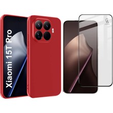 Coolacs Xiaomi Mi 15T Pro ile Uyumlu Esnek Premium Telefon Kılıfı ve 5d Ekranı Tam Kaplar Cam Ekran Koruyucu