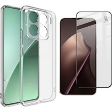 Coolacs Xiaomi Mi 15T Pro ile Uyumlu Esnek Premium Telefon Kılıfı ve 5d Ekranı Tam Kaplar Cam Ekran Koruyucu