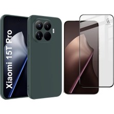 Coolacs Xiaomi Mi 15T Pro ile Uyumlu Esnek Premium Telefon Kılıfı ve 5d Ekranı Tam Kaplar Cam Ekran Koruyucu