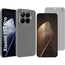 Coolacs Xiaomi Mi 15T Pro Uyumlu Premium Telefon Kılıfı ve Hayalet Privacy Tam Kaplayan Cam Ekran Koruyucu