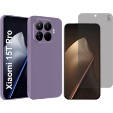 Coolacs Xiaomi Mi 15T Pro Uyumlu Premium Telefon Kılıfı ve Hayalet Privacy Tam Kaplayan Cam Ekran Koruyucu