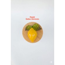 Kare Home Bambu Kapaklı Vakumlu Büyük Boy Cam Kavanoz Seti (1300 Ml) Limon Detaylı