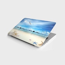 Laptop Bilgisayar Notebook Pc Kaplama Etiketi 3D Deniz Manzarası