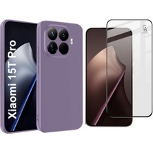 Coolacs Xiaomi Mi 15T Pro ile Uyumlu Esnek Premium Telefon Kılıfı ve 5d Ekranı Tam Kaplar Cam Ekran Koruyucu