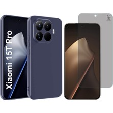 Coolacs Xiaomi Mi 15T Pro Uyumlu Premium Telefon Kılıfı ve Hayalet Privacy Tam Kaplayan Cam Ekran Koruyucu
