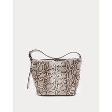 Marks & Spencer Suni Deri Desenli Bucket Çanta