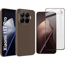 Coolacs Xiaomi Mi 15T Pro ile Uyumlu Esnek Premium Telefon Kılıfı ve 5d Ekranı Tam Kaplar Cam Ekran Koruyucu