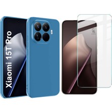 Coolacs Xiaomi Mi 15T Pro ile Uyumlu Kılıf Esnek Premium Telefon Kılıfı ve Temperli Cam Ekran Koruyucu