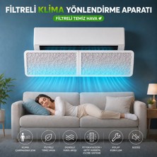 Multizone Klima Yönlendirme Aparatı Aksesuarı Perdesi Filtreli Temiz Hava Deflektörü Ayarlanabilir Hava Çarpma Önleyici Split Klima Uyumlu 90 cm
