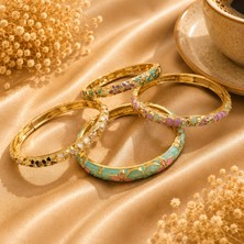 Jammy Jewerly 4'lü Mineli Kelepçeli Bileklik Seti