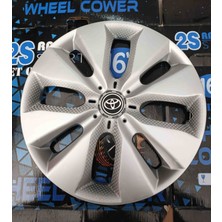 Yk 15 Inç Toyota Corolla / Yaris / Auris Uyumlu Jant Kapağı 4'lü Takım Amblem Hediyeli