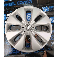 Yk 15 Inç Peugeot 206 / 208 / 301 / 306 / 308 / Bipper Uyumlu Jant Kapağı 4'lü Takım Amblem Hediyeli