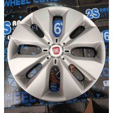 Yk 15 Inç Fiat Egea / Linea / Doblo / Punto / Fiorino Uyumlu Jant Kapağı 4'lü Takım Amblem Hediyeli