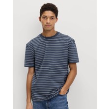 Marks & Spencer Relaxed Fit Pamuk Karışımlı Çizgili T-Shirt