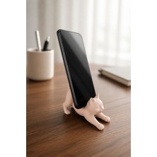NovaPrint Sevimli Kedi Figürlü Telefon Standı – Dekoratif Masaüstü Cep Telefonu Tutucu