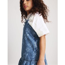 Marks & Spencer Desenli Denim Elbise & Tişört