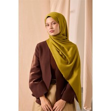 Silk Home Deluxe Şal Yağ Yeşili Jakarlı Tok Duruşlu Viskon Karışımlı 75X190