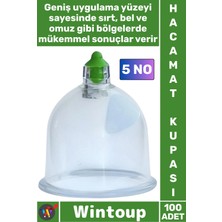 Wintoup #hacamat Vakumlu Hijyenik Dayanıklı Şeffaf Tıbbi Malzeme Kaliteli 100 Adet 5 Numara Hacamat Kupası