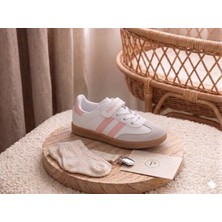 Pabuçland Unisex Kız Erkek Çocuk Retro Sneaker Cırtlı Hafif Taban Günlük Spor Ayakkabı