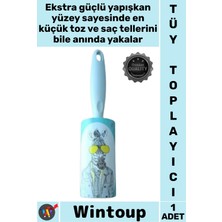 Wintoup #tüytoplayıcı Temizlik Aparatı Ergonomik Saplı Evcil Hayvan Kedi Köpek Kıyafet Tüy Toplama Rulosu