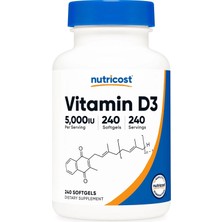 Nutricost Vitamin D3 5,000 Iu 240 Softgels