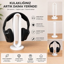 LunaLab3D Modern Kulaklık Standı – Şık ve Minimal Tasarım -Masa Üstünde Düzenli ve Şık Görünüm
