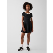 Gap Kız Çocuk Siyah Cap-Sleeve Athletic Elbise