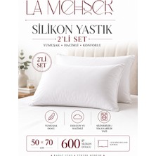2'li 50X70 Boncuk Silikon Dolgulu Otel Tipi Çökme Yapmayan Uyku Yastığı
