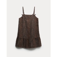 Marks & Spencer Leopar Desenli Denim Elbise Takım