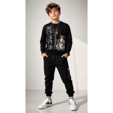 Stsahra  Erkek Çocuk Siyah Sweatshirt