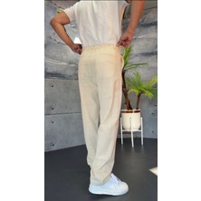 Peerless Store Regular Kalıp Keten Pantolon