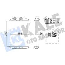 Vuralsin38 Kalorifer Radyatörü Brazing Merdeces Benz Citan, NV400, Movano B, Renault Kango, Grand Kango, Kango, Kango Be Bop- Iıı, Vauxhall Movano Mk Iı Kalorifer Brazing 26MM Kal 355105