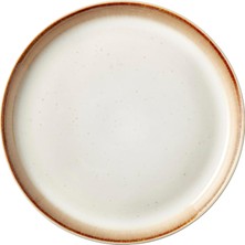 Vuralsin38 Gastro Tabak, Tatlı Tabağı/pasta Tabağı, Seramikten, Çap 17 Cm, Krem/krem