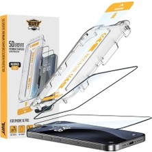 Vuralsin38 Labs 16 Serisi ile Uyumlu 5d Easyfit 2 Adet Kolay Uygulama Aparatlı Ekran Koruyucu Temperli Cam (16 Pro)
