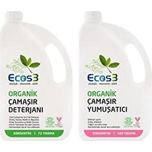 Vuralsin38 Ecos3 Organik Konsantre Çamaşır Yumuşatıcı ve Deterjanı 2500 ml