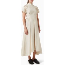 3.1 Phillip Lim Tulip Belden Bağlamalı Balon Kol Tasarım Kadın Poplin Elbise